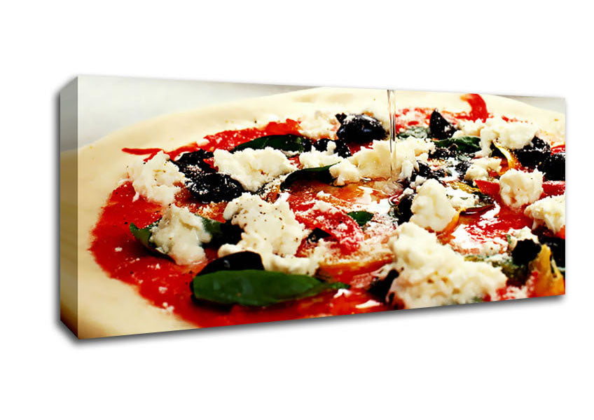 Picture of Italian Pizza Panoramic Canvas Wall Art