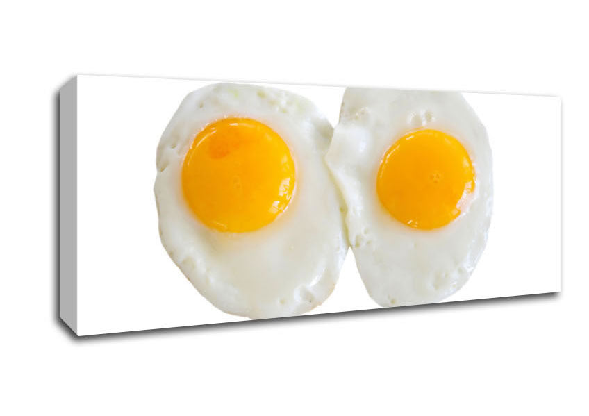 Picture of Double Fried Eggs Panoramic Canvas Wall Art