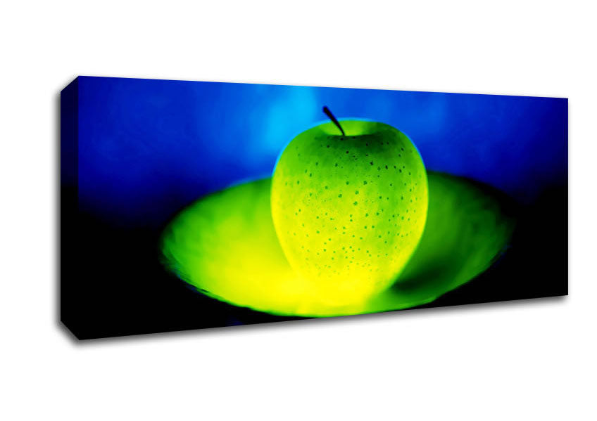 Picture of Green Apple Glow Panoramic Canvas Wall Art