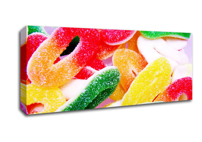 Picture of Fizzy Sweets Panoramic Canvas Wall Art