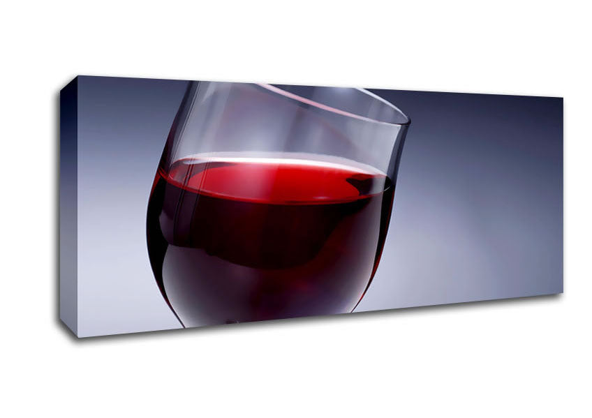 Picture of Red Wine Glass Panoramic Canvas Wall Art