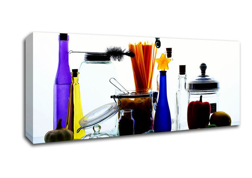 Picture of Kitchen Utensils Panoramic Canvas Wall Art