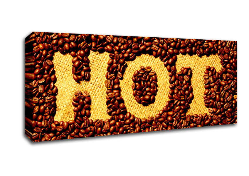 Picture of Hot Coffee Beans Panoramic Canvas Wall Art
