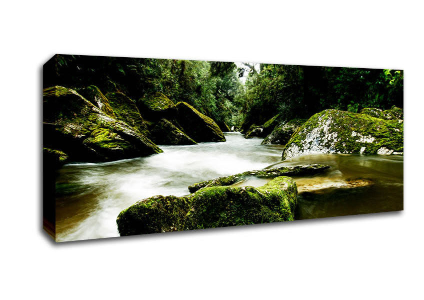 Picture of The River Flow Panoramic Canvas Wall Art