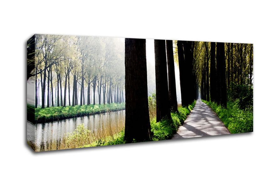 Picture of The River Pass Panoramic Canvas Wall Art