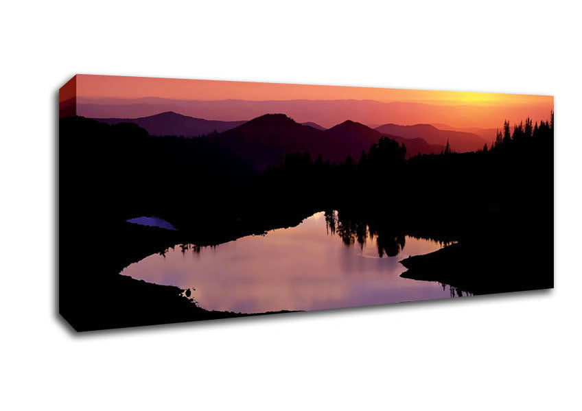 Picture of The River Sleeps Panoramic Canvas Wall Art