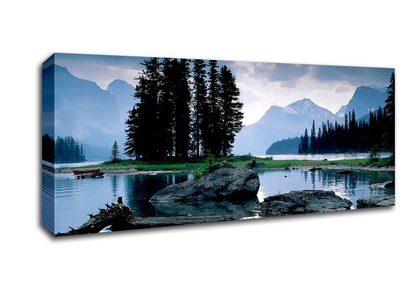 Picture of New Zealand Lake View Panoramic Canvas Wall Art