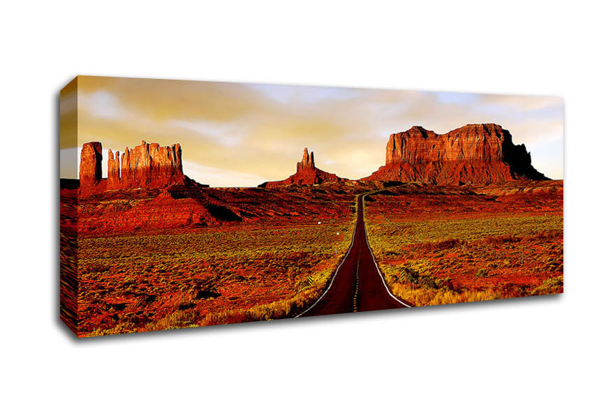 Picture of The Road To Monument Valley Panoramic Canvas Wall Art