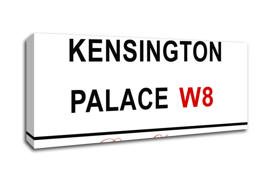 Picture of Kensington Palace Signs Panoramic Canvas Wall Art