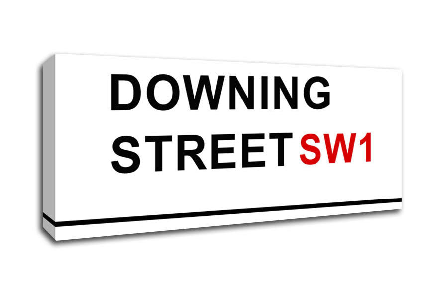Picture of Downing Street Signs Panoramic Canvas Wall Art