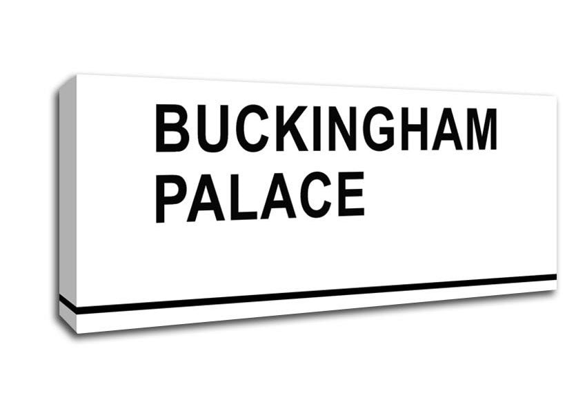 Picture of Buckingham Palace Signs Panoramic Canvas Wall Art