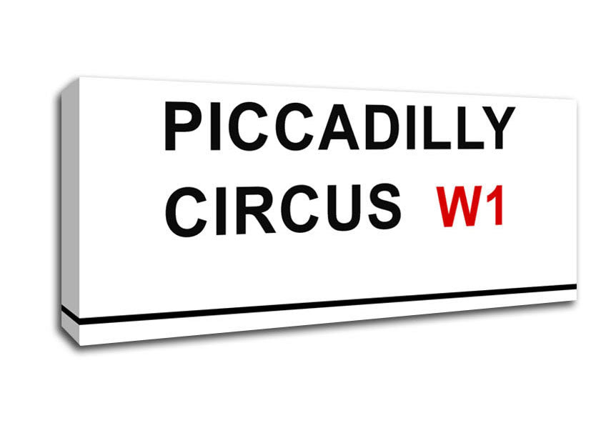 Picture of Piccadilly Circus Signs Panoramic Canvas Wall Art