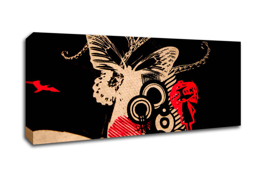 Picture of Fairy Tail Butterfly Panoramic Canvas Wall Art