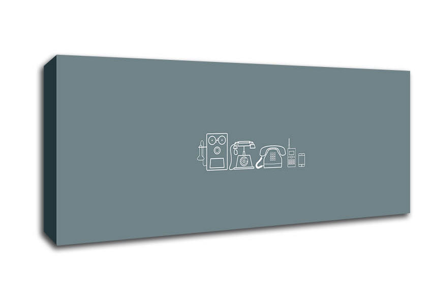 Picture of Phone Evolution Panoramic Canvas Wall Art