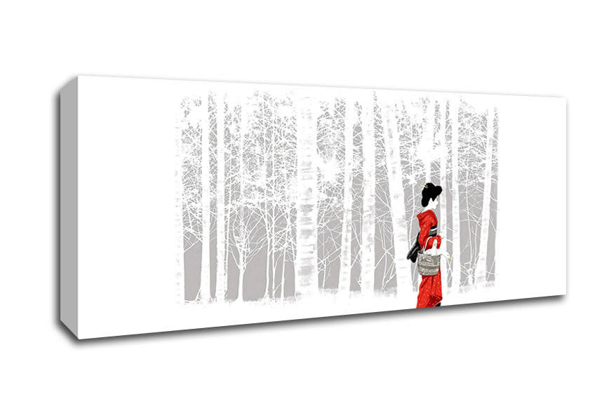 Picture of Geisha Panoramic Canvas Wall Art