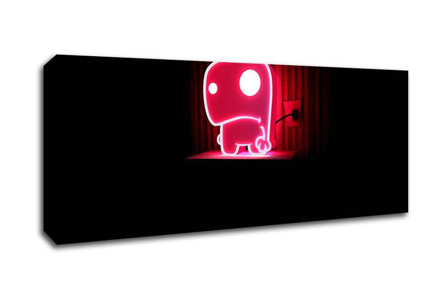 Picture of Pink Sad Face Panoramic Canvas Wall Art