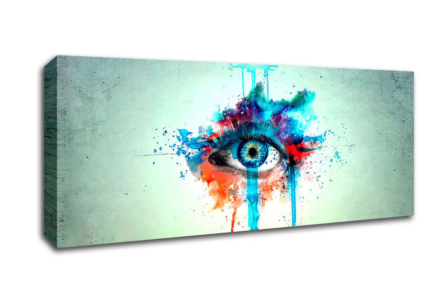 Picture of Eye Minimalistic Painting Panoramic Canvas Wall Art
