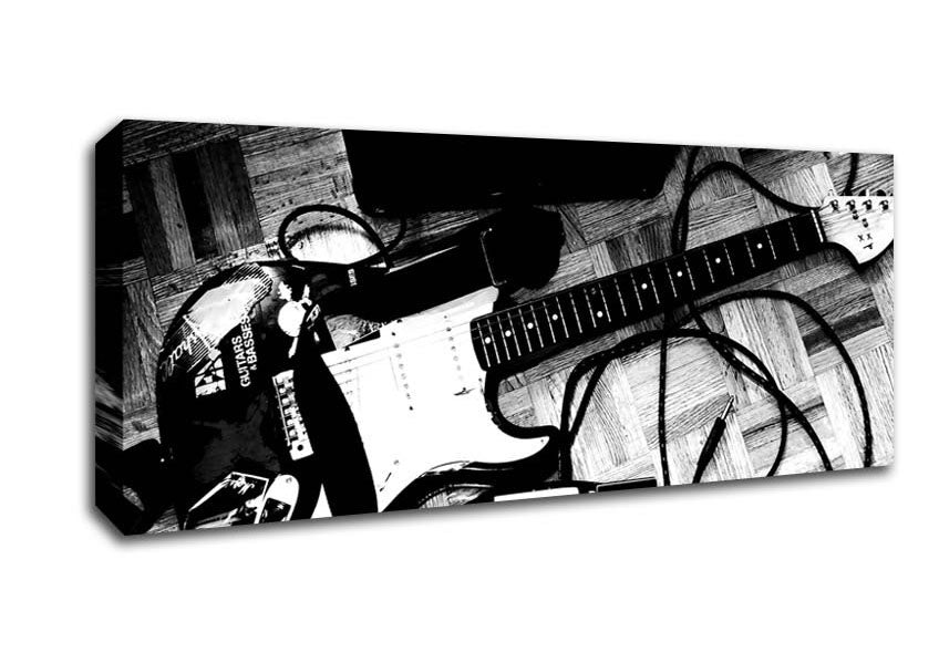 Picture of Guitar Setting Panoramic Canvas Wall Art