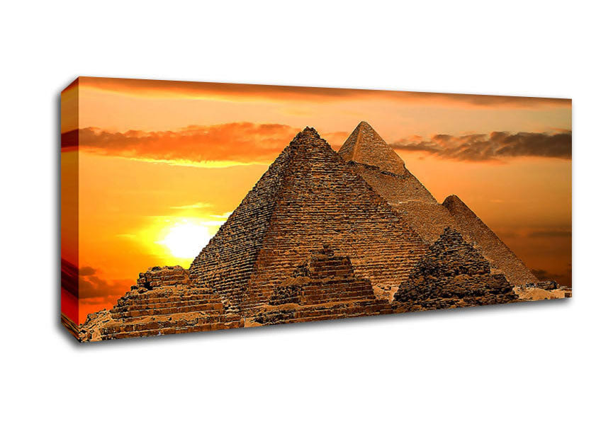 Picture of Egyptian Pyramids Cairo Egypt Africa Panoramic Canvas Wall Art