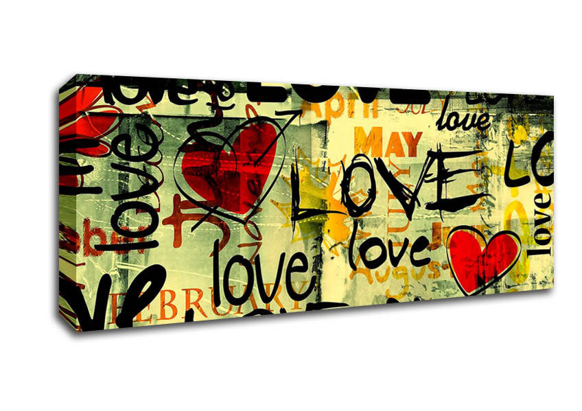Picture of Love Panoramic Canvas Wall Art