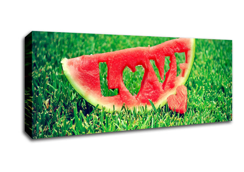 Picture of Love Watermelon Panoramic Canvas Wall Art