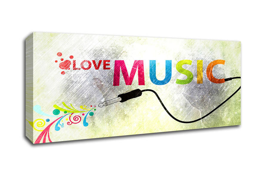 Picture of Love Music Panoramic Canvas Wall Art