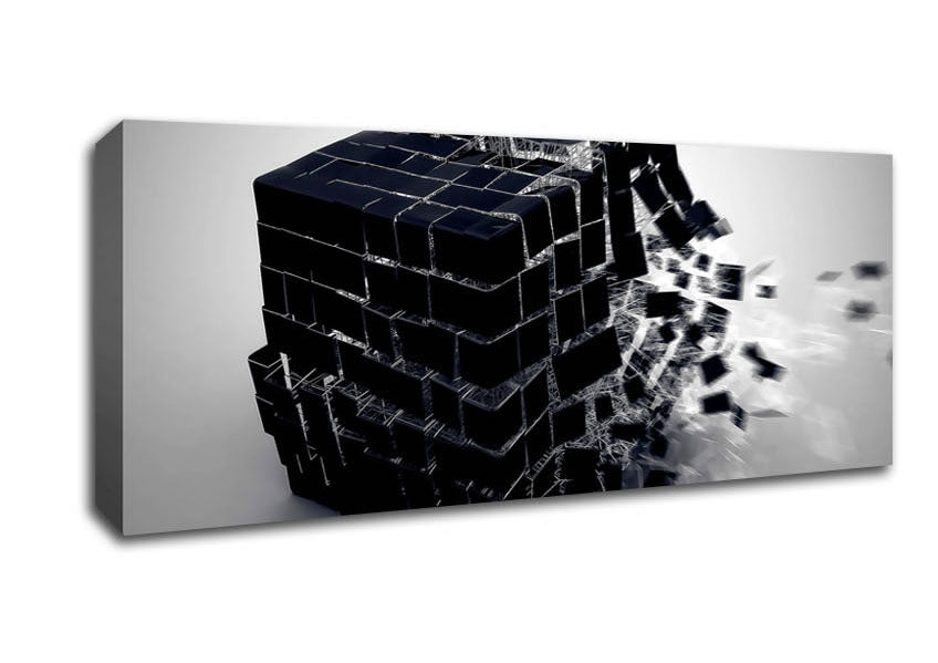 Picture of Exploding Cube Panoramic Canvas Wall Art