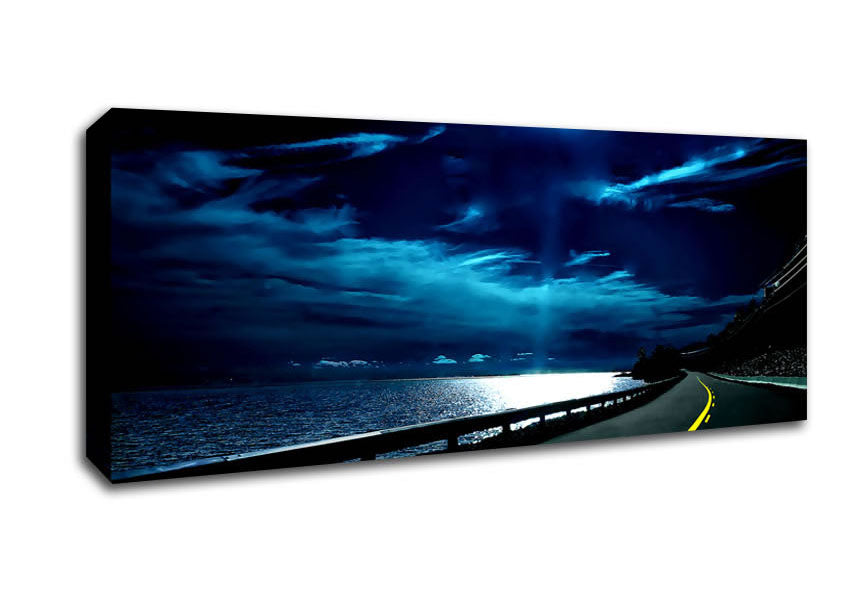Picture of Highway Nights Panoramic Canvas Wall Art