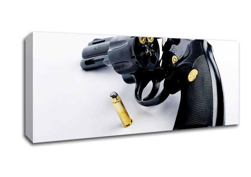 Picture of Gun And Bullet Panoramic Canvas Wall Art