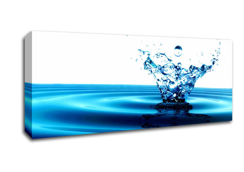 Picture of Flow Of The Splash Panoramic Canvas Wall Art
