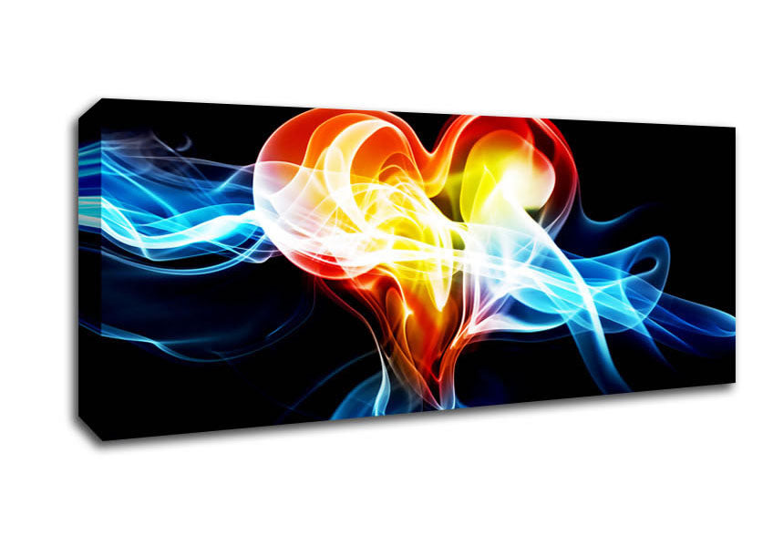 Picture of Lovers Heart Of Passion Panoramic Canvas Wall Art