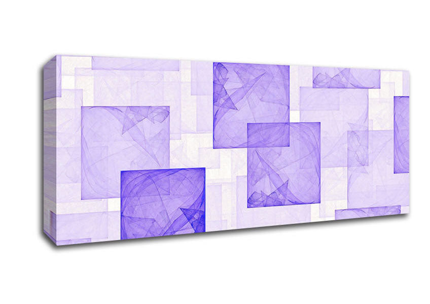 Picture of Lilac Squares Panoramic Canvas Wall Art