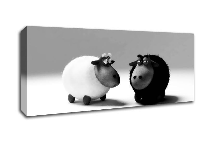 Picture of The Black Sheep Of The Family Panoramic Canvas Wall Art