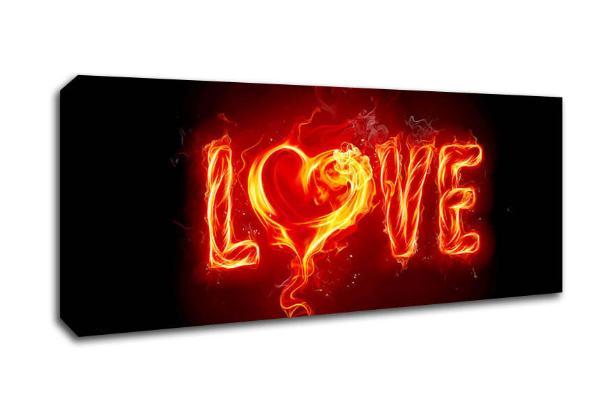 Picture of Flames Of Love Panoramic Canvas Wall Art