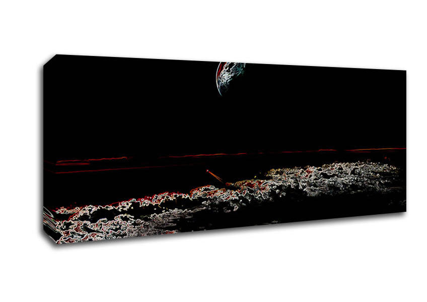 Picture of Abstract Moon Panoramic Canvas Wall Art