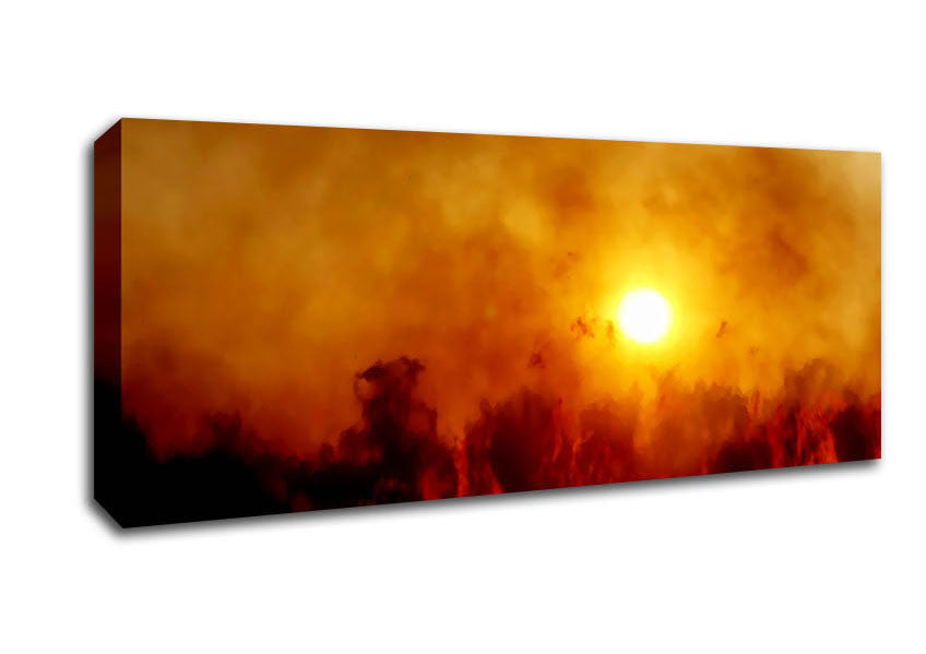 Picture of Chocolate Sky Sunlight Panoramic Canvas Wall Art