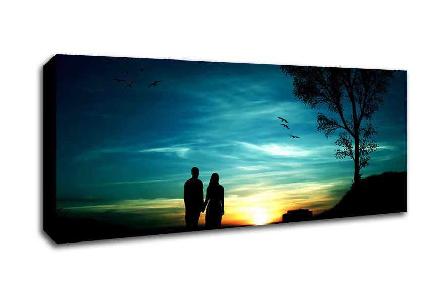 Picture of Love With You Panoramic Canvas Wall Art