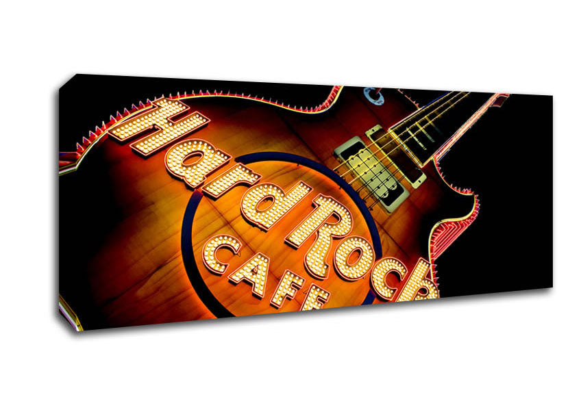 Picture of Hard Rock Cafe Guitar Panoramic Canvas Wall Art