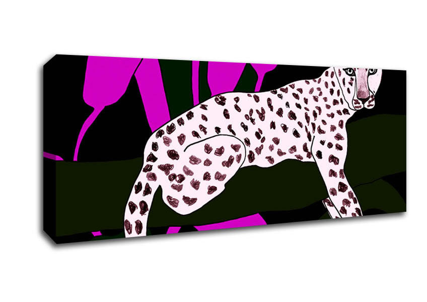 Picture of Pink Leopard Spots Panoramic Canvas Wall Art