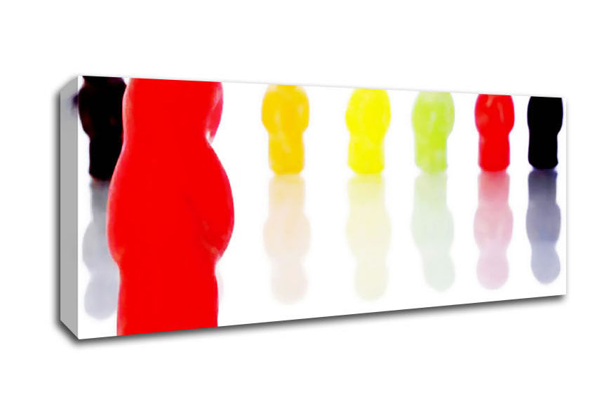 Picture of Jelly Baby Line-Up Panoramic Canvas Wall Art