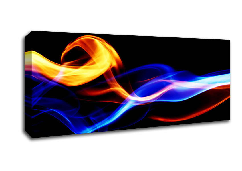 Picture of Flames Of Smoke Panoramic Canvas Wall Art