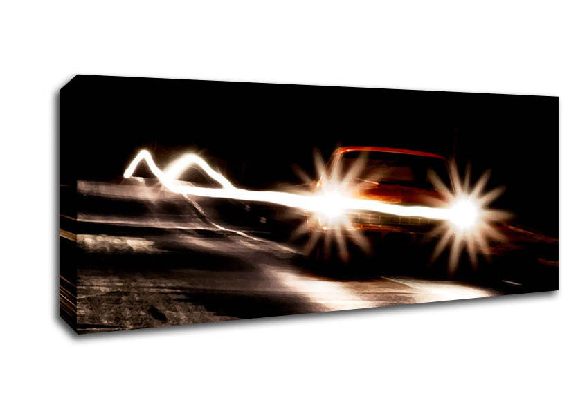 Picture of Street Car Race Panoramic Canvas Wall Art