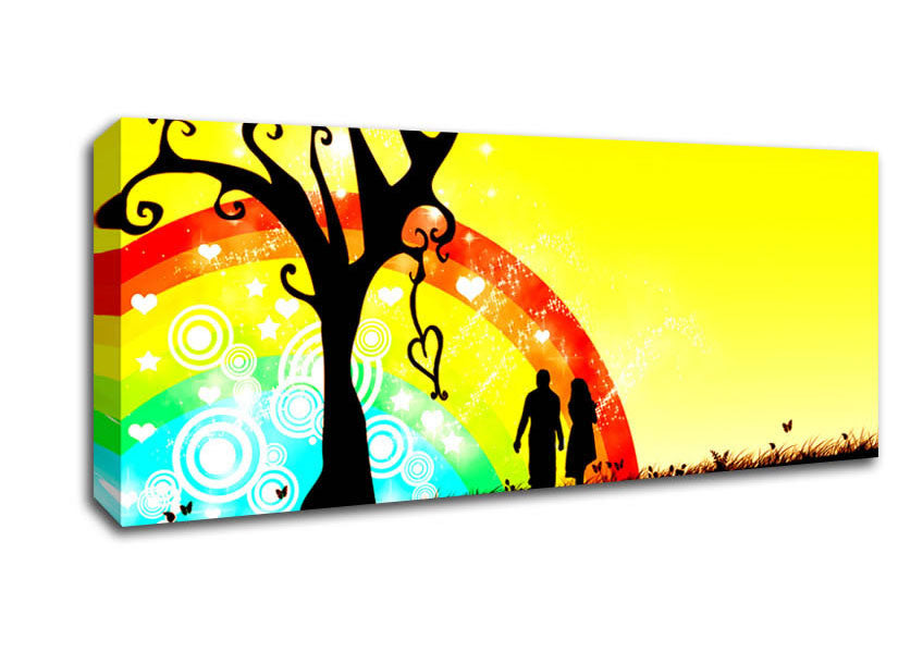 Picture of Love Rainbow Panoramic Canvas Wall Art