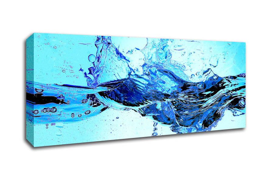 Picture of Crash Of The Water Splash Panoramic Canvas Wall Art