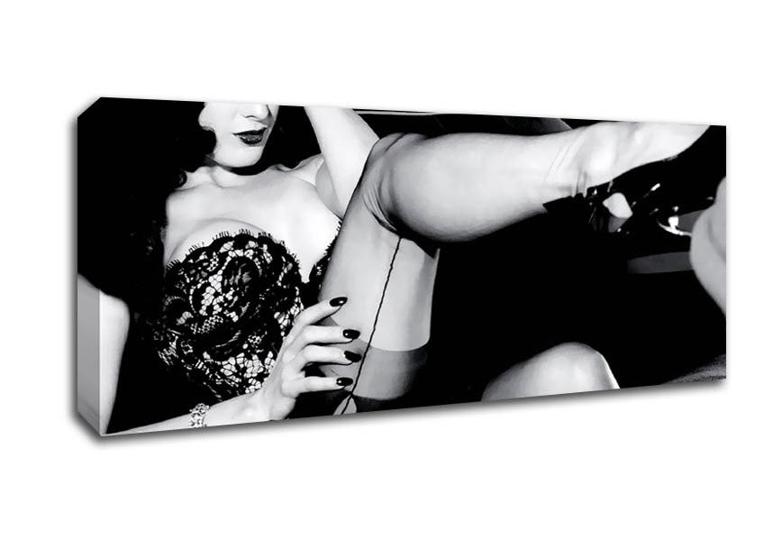 Picture of Ditta Von Teese Suspender Panoramic Canvas Wall Art