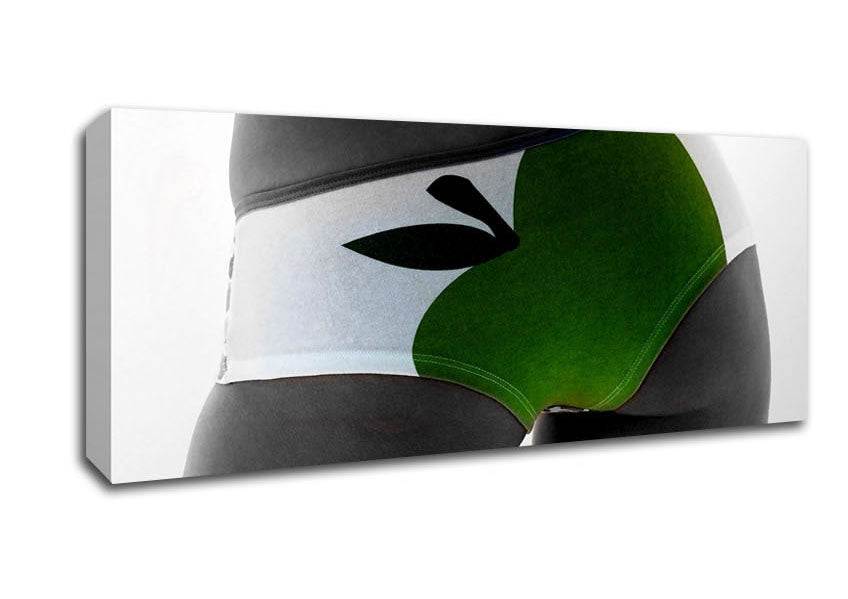 Picture of Sexy Apple Knickers B n W Panoramic Canvas Wall Art