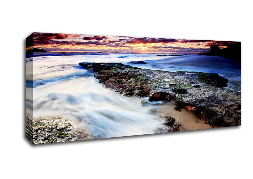 Picture of The Swell Of The Ocean Panoramic Canvas Wall Art