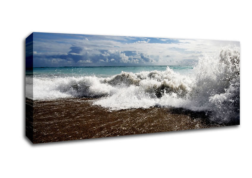 Picture of The Oceans Pull Panoramic Canvas Wall Art