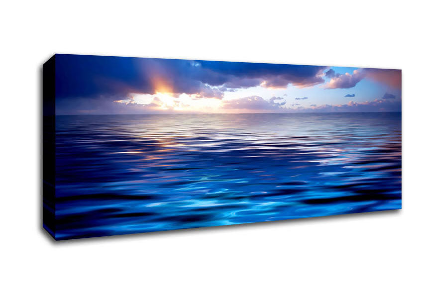 Picture of The Ocean At Daybreak Panoramic Canvas Wall Art