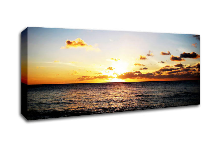 Picture of Ocean Daybreak Panoramic Canvas Wall Art